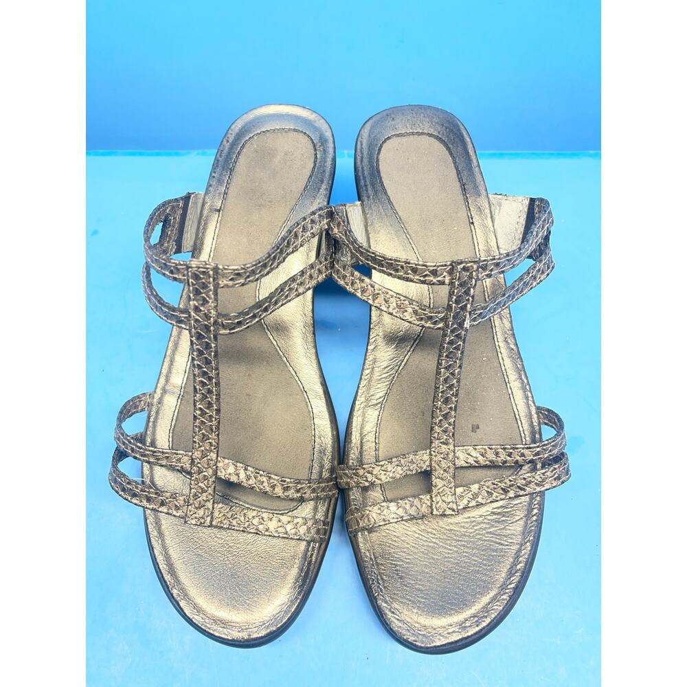 Naot Sandal Womens 35 US 5 Novel Casual Slip On Slide Leather Gray - Picture 5 of 9